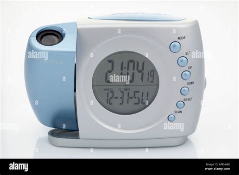 Digital clock with time projector Stock Photo - Alamy