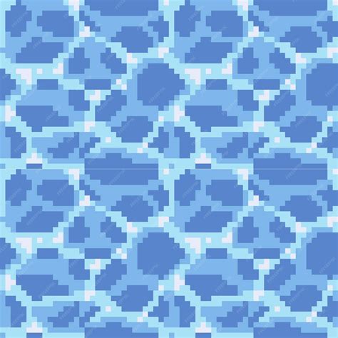 Premium Vector | Water waves pixel art seamless pattern Sea or ocean ...