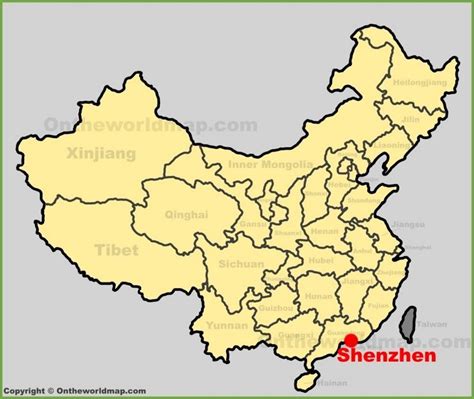 Shenzhen location on the China map | China map, Beijing, Map