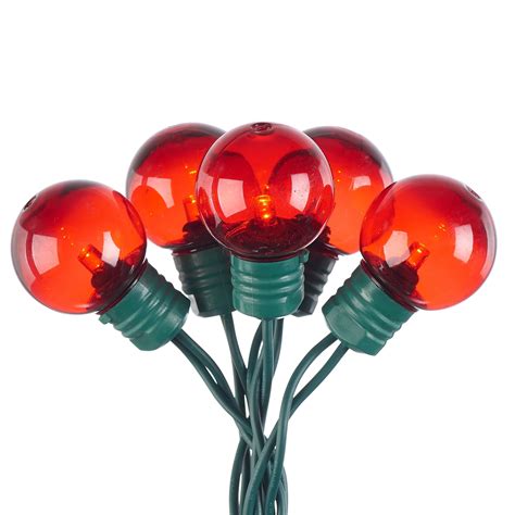 Holiday Time 57 ft, 100 Count Red LED Super Bright G30 Christmas Lights - Walmart.com - Walmart.com