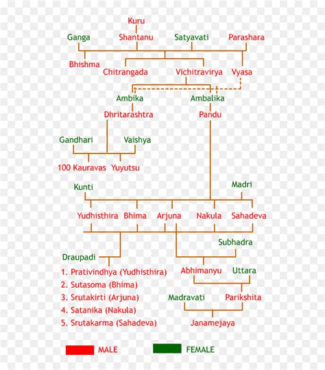 Mahabharata Family Tree Chart, HD Png Download - vhv