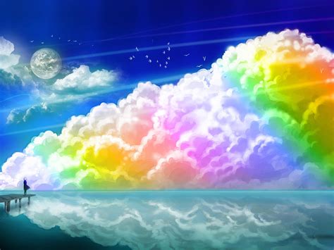 Free photo: Rainbow Clouds - Angle, Seascape, Picture - Free Download - Jooinn