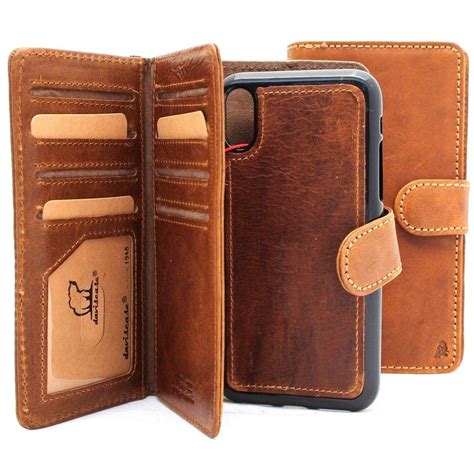 Genuine real leather for apple iPhone XR case cover wallet credit hold – DAVISCASE