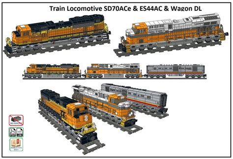 Custom MOC Lego train Instructions to build Locomotive EMD | Etsy