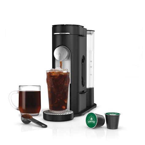 Ninja PB040 Pods & Grounds Single-Serve Coffee Maker, K-Cup Pod Compatible, 56 oz. Reservoir, 6 ...