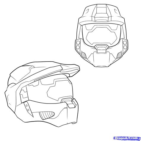 Halo Helmet Drawing