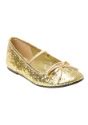 Girls Gold Glitter Ballet Flats