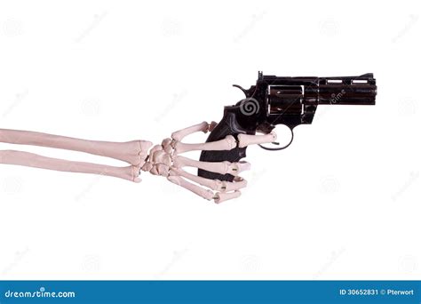 Skeleton Hand Holding Gun Drawing - Skull And Guns Skull Art Print ...