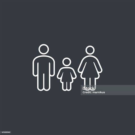 Silhouette Family Family Icon Stock Illustration - Download Image Now ...