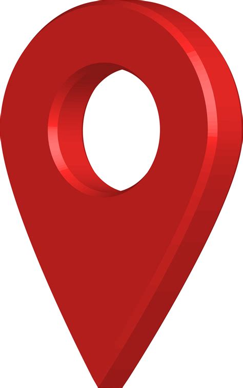 Map marker and location pin. 3D red location pin for GPS map. Location pin and GPS pointer ...