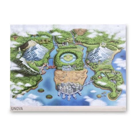 Unova Pokémon Region Maps Poster | Pokémon Center Official Site