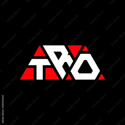 TRO triangle letter logo design with triangle shape. TRO triangle logo design monogram. TRO ...