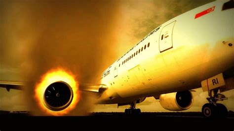 Boeing 777 Engine Fire Changi Airport Singapore Airlines - YouTube