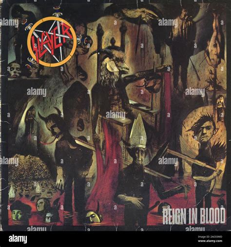 Slayer - Reign In Blood - Vintage vinyl album cover Stock Photo - Alamy