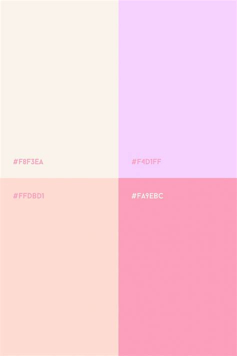 Light pink color palette | pastel colors | Grafisk design, Farver, Design