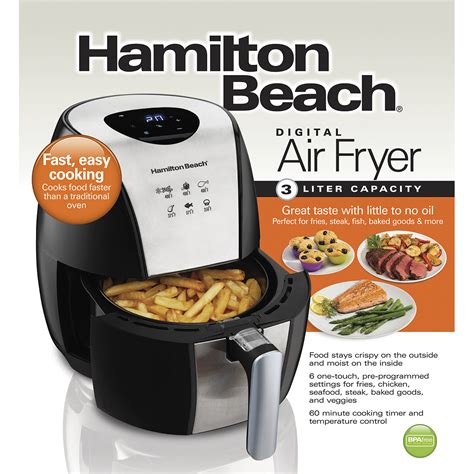 3.1 Quart/3.2 Liter Digital Air Fryer - 35065 | HamiltonBeach.com