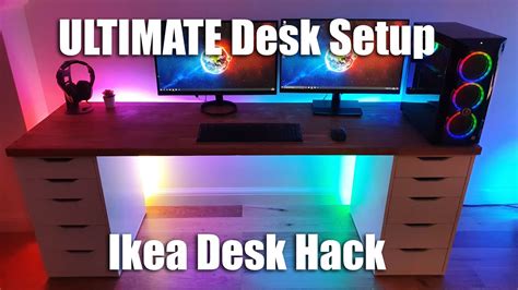 IKEA Gaming Desk Setup - YouTube