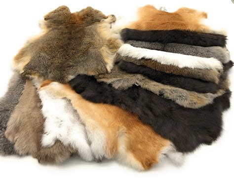 1 Pcs Natural Color Rabbit Fur Pelts Craft Grade Assorted - Etsy