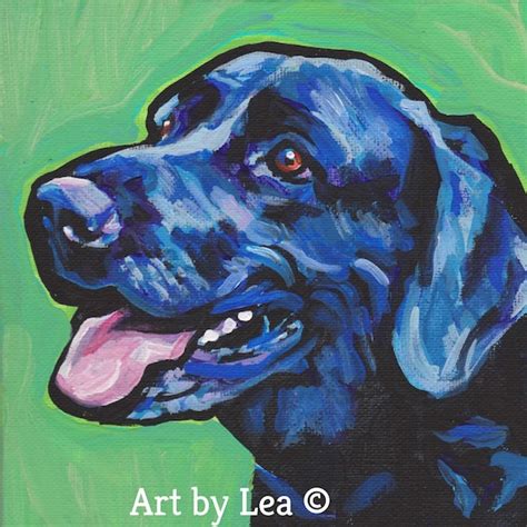 Black LABRADOR RETRIEVER Modern Dog Art PRINT of Black Lab - Etsy