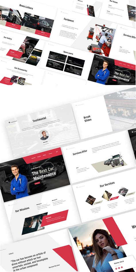 Car Repair Powerpoint Template #191980 - TemplateMonster