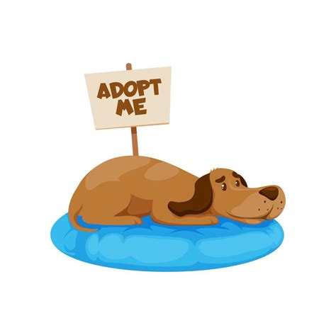 Adopt a dog, stray pets adoption, helping charity 14041689 Vector Art ...