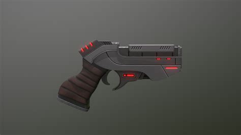 ArtStation - Sci FI Pistol Low-poly 3D model | Game Assets