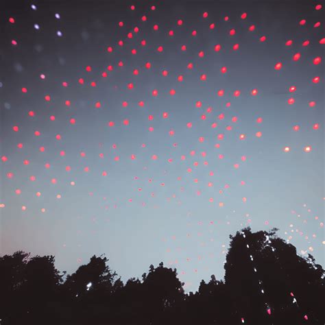 20 Red Glowing Dots in the Black Sky · Creative Fabrica