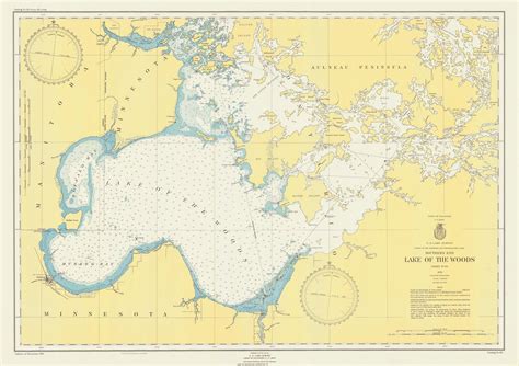 Lake of the Woods Map - 1951 | Wood map, Historical maps, Nautical map