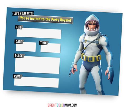 Downloadable Free Printable Fortnite Invitations - Printable Templates by Nora