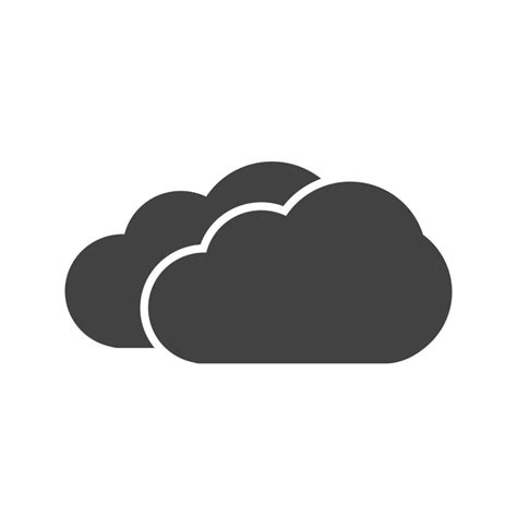 Cloudy II Glyph Black Icon 8311083 Vector Art at Vecteezy