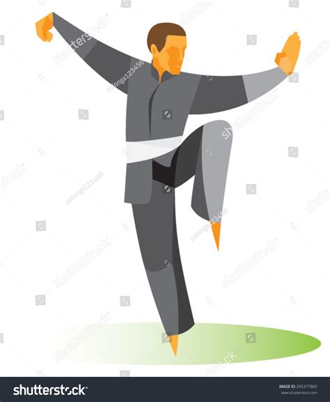 Tai Chi Pose Stock Vector Illustration 295377860 : Shutterstock