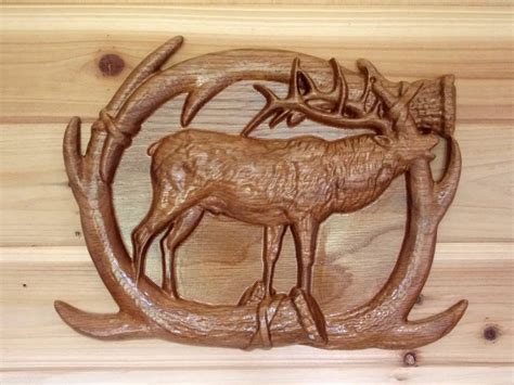 Elk Inside Antlers Elk Decor Elk Cabin by TheWoodGrainGallery