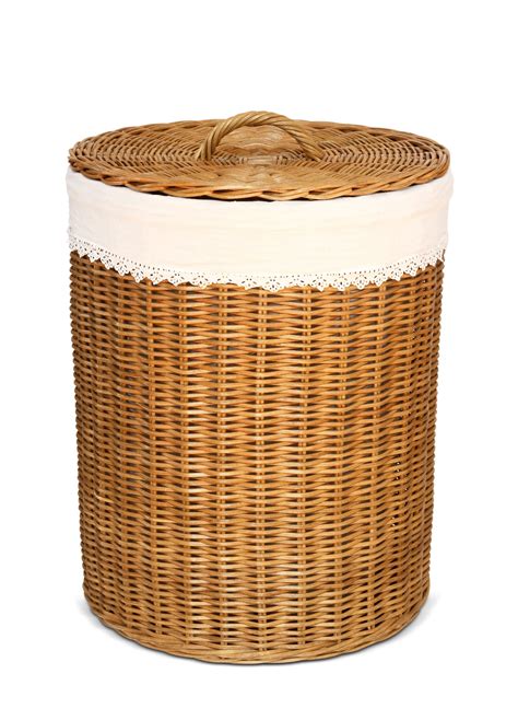 Wicker Laundry Basket With Liner