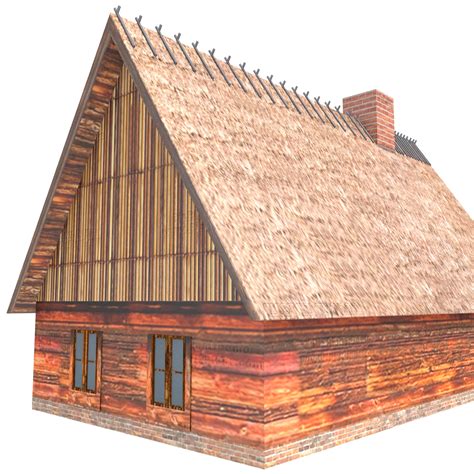 Wood and Straw Roof House by Polygon3d | 3DOcean