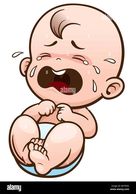 Vector Illustration of Cartoon Baby crying Stock Vector Image & Art - Alamy