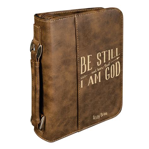 Personalized Bible Case, Be Still and Know that I Am God, Zip Cover, Custom Bible Cover ...