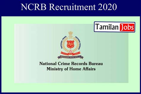 NCRB Recruitment 2020 Out - Joint Assistant Director Jobs