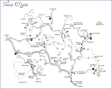 Red River Gorge Hiking Trail Map - ToursMaps.com