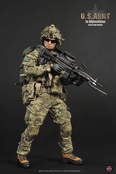 Soldier story SS068 1/6 scale Action Figure Collection US ARMY IN AFGHANISTAN M249 MACHINE GUN ...