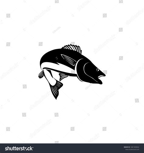 Fish Silhouette Jump Logo Inspiration Stock Vector (Royalty Free ...