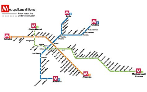 Metro Map Of Rome Italy - Spring Solstice 2024