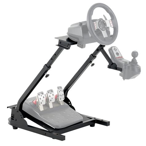 CO-Z Foldable Racing Steering Wheel Stand, Height Adjustable Plus Gearshift Mount Compatible ...