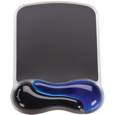 Kensington Duo Gel Mousepad Wrist Rest (Blue and Black) K62401AM