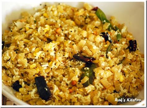 Vazhaithandu poriyal, Banana stem poriyal recipe - Raks Kitchen