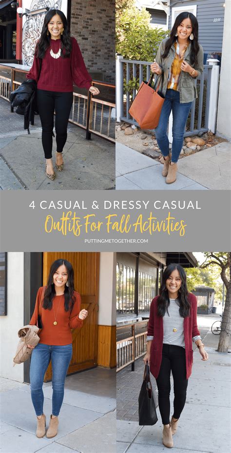 Four Outfits for All Your Fall Activities – Casual and Dressy Casual Fall Outfits | Putting Me ...