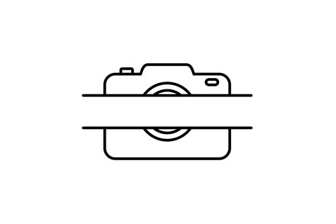 Camera Photography Digital Outline Logo Graphic by Roossoo · Creative Fabrica