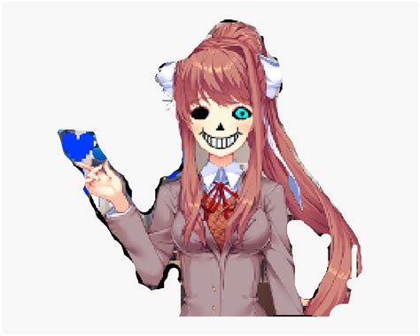 Monika Ddlc , Png Download - Monika Meme Doki Doki, Transparent Png - kindpng