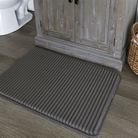 Mainstays Quick Dry Memory Foam Bath Rug, Gray Flannel, 20" x 30" - Walmart.com