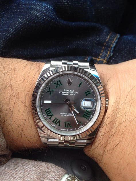 [Rolex Datejust 41] 126334 Slate dial with Green/Black Roman : r/Watches