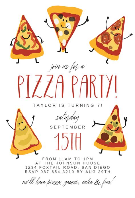 Pizza Guys - Party Invitation Template (Free) | Greetings Island | Pizza party invitations ...